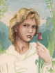 A drawing of a beautiful young man, head and shoulders
