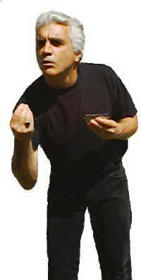 Photo of Charly Chiarelli making a "Cu'fu" gesture. 